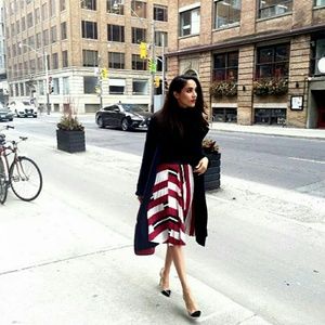 EXPRESS PLEATED MIDI SKIRT